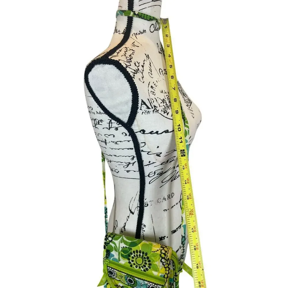 VERA BRADLEY MINI HIPSTER CROSSBODY BAG FLORAL LIME GREEN BOHO QUILTED VERSATILE